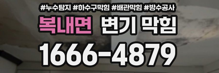 복내면 변기 막힘