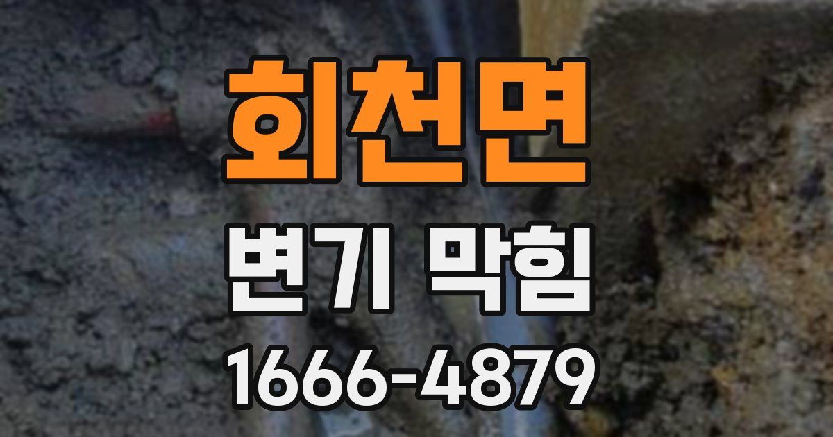 회천면 변기 막힘