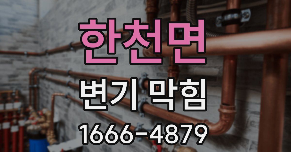 한천면 변기 막힘