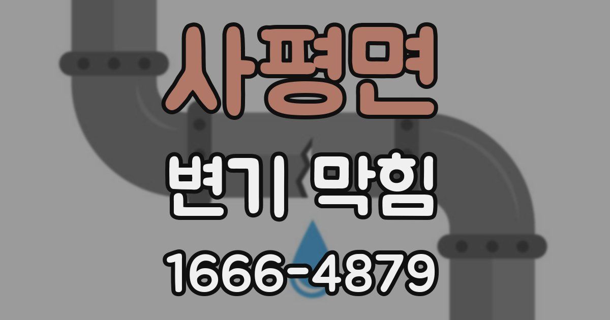 사평면 변기 막힘