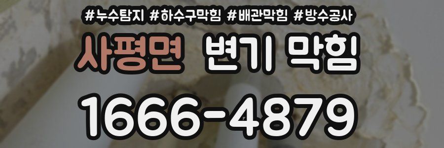 사평면 변기 막힘