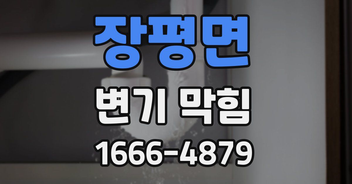 장평면 변기 막힘