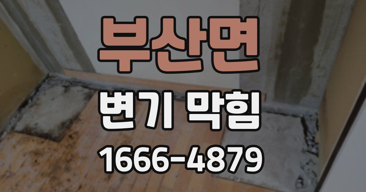 부산면 변기 막힘