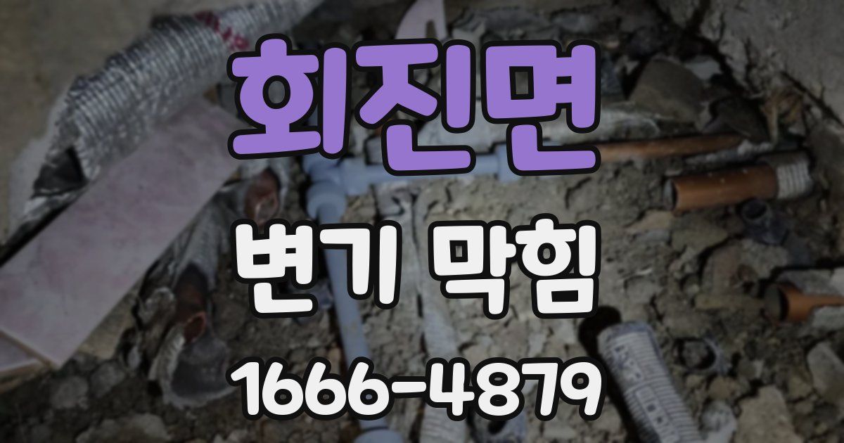 회진면 변기 막힘