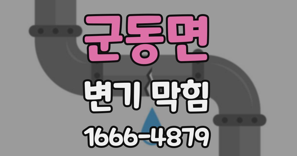 군동면 변기 막힘