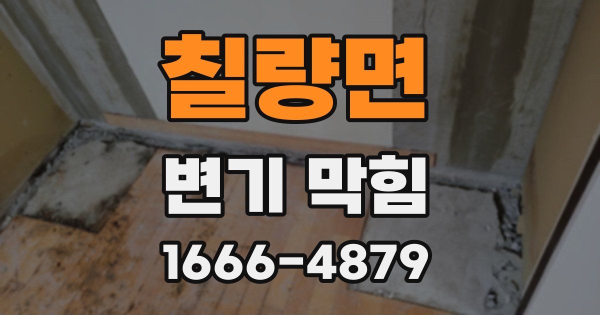 칠량면 변기 막힘