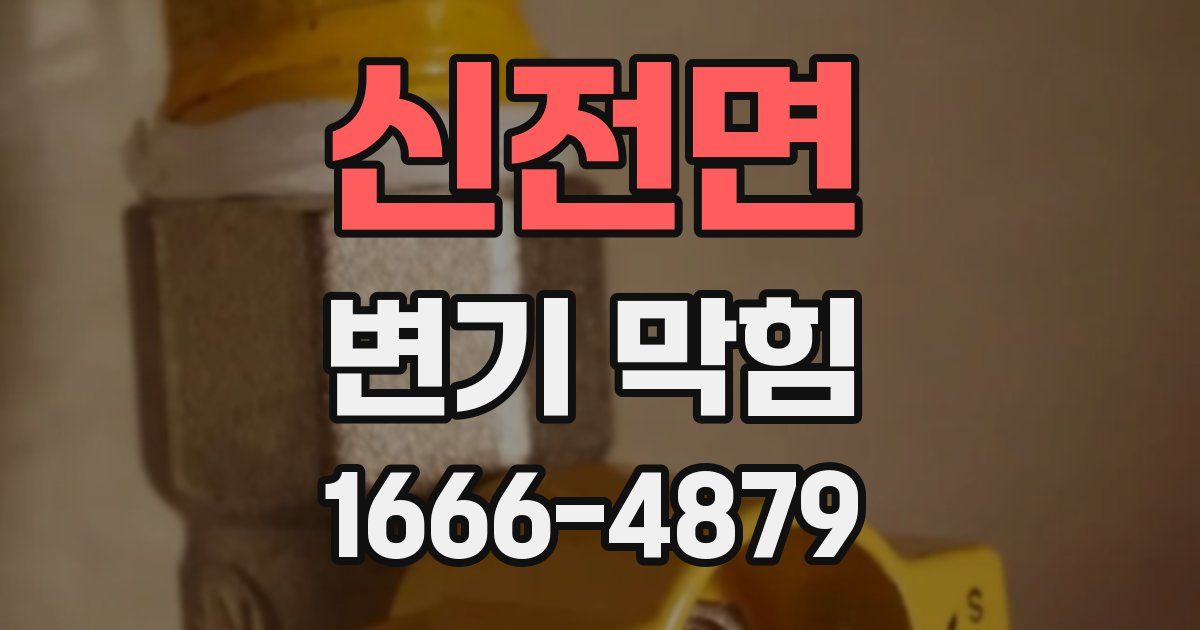 신전면 변기 막힘