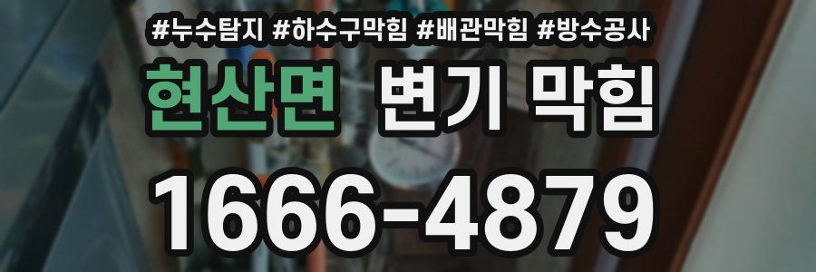 현산면 변기 막힘