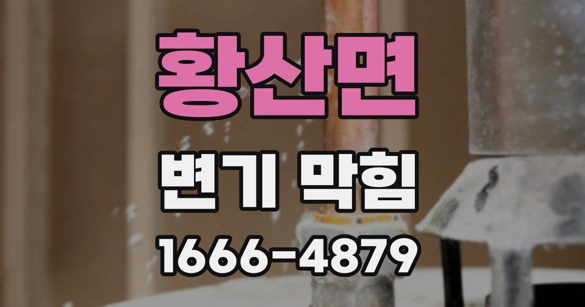 황산면 변기 막힘