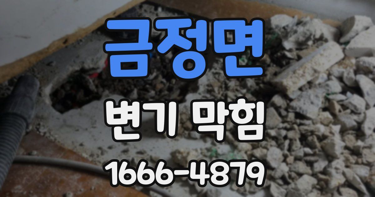 금정면 변기 막힘