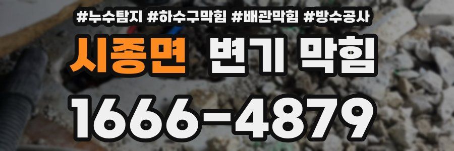 시종면 변기 막힘
