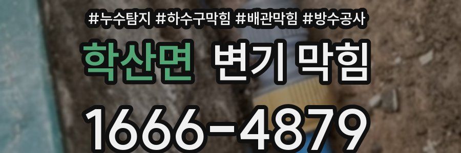 학산면 변기 막힘
