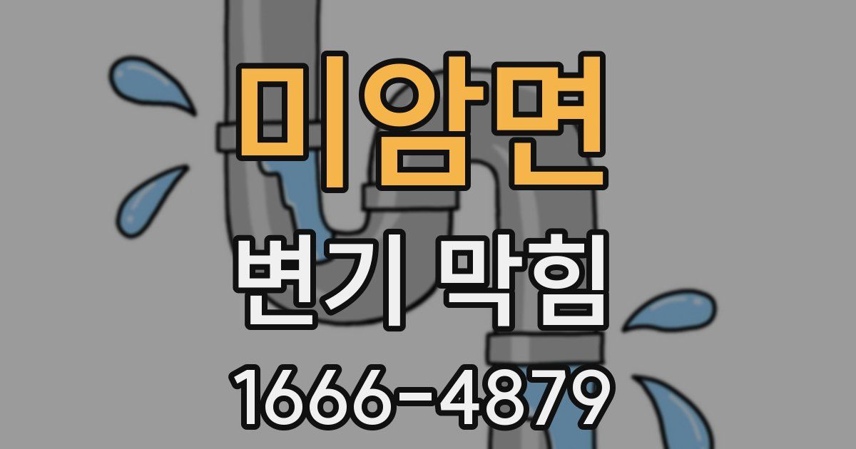 미암면 변기 막힘