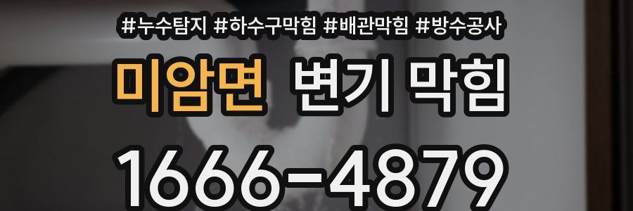 미암면 변기 막힘