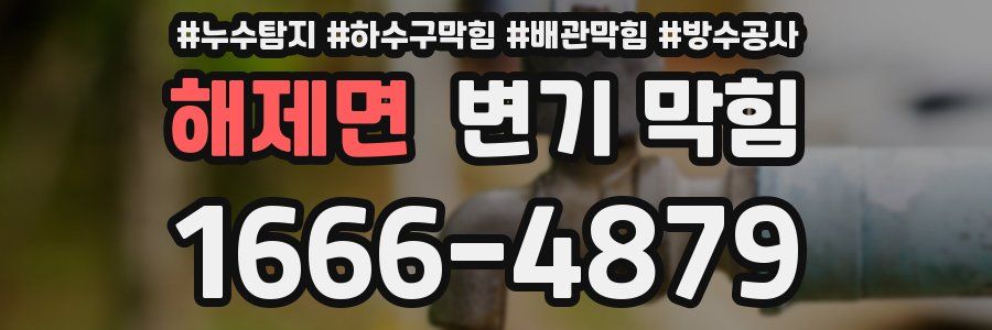 해제면 변기 막힘