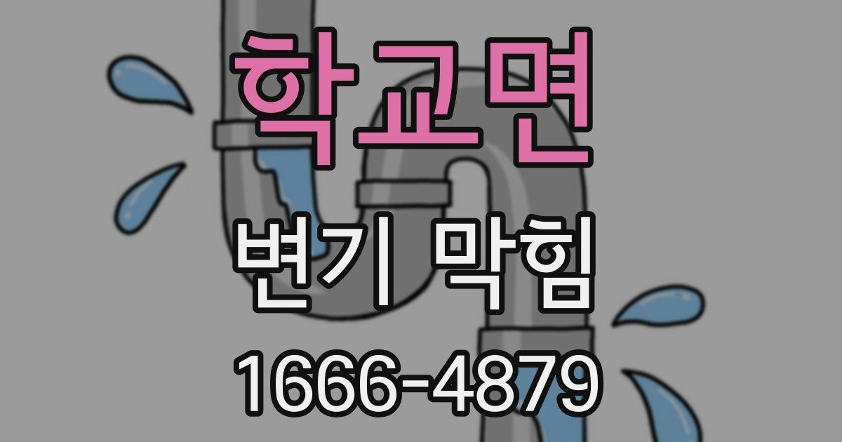 학교면 변기 막힘