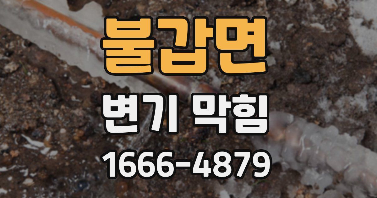 불갑면 변기 막힘