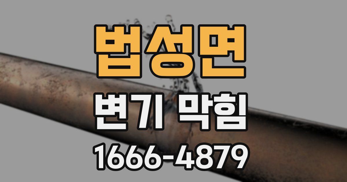 법성면 변기 막힘