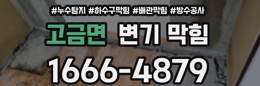 고금면 변기 막힘