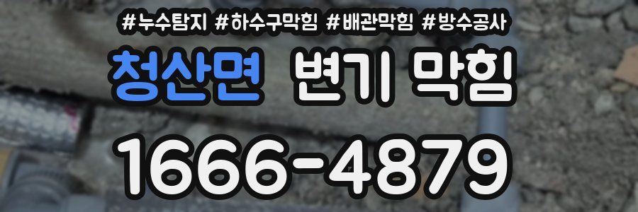 청산면 변기 막힘