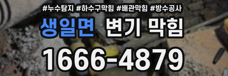 생일면 변기 막힘
