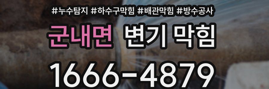 군내면 변기 막힘