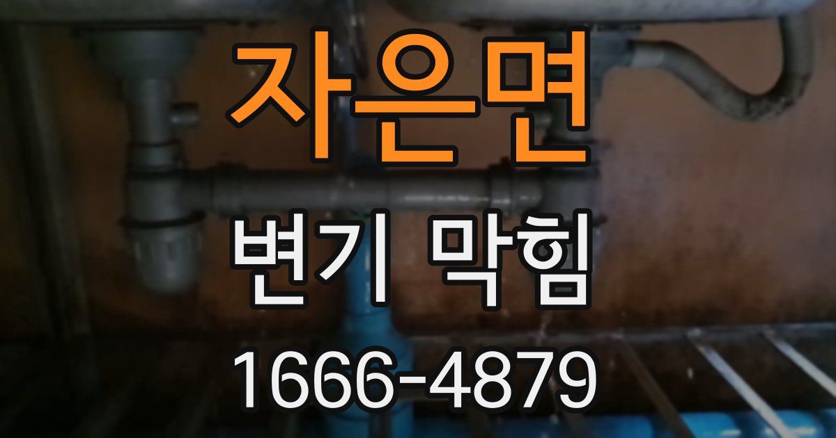 자은면 변기 막힘
