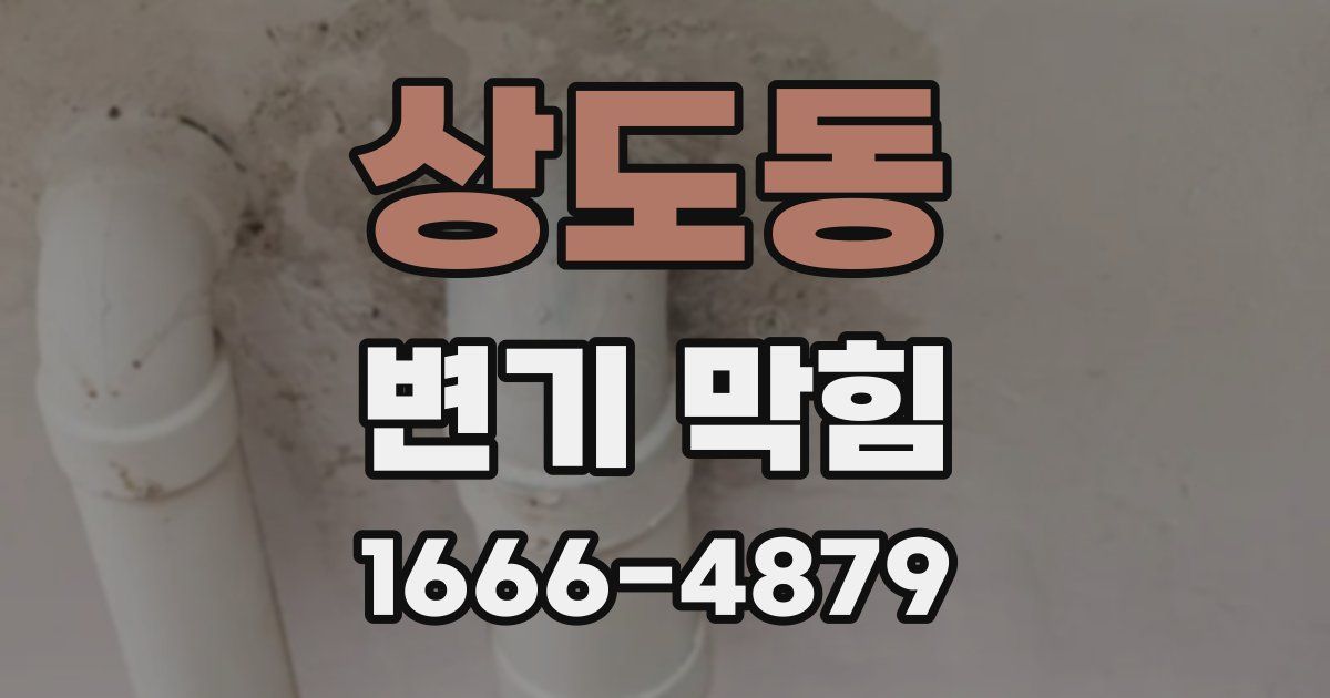 상도동 변기 막힘