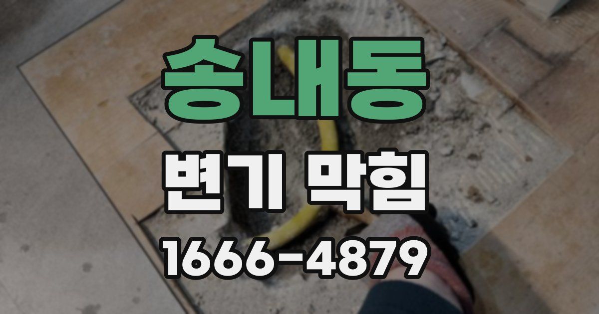 송내동 변기 막힘