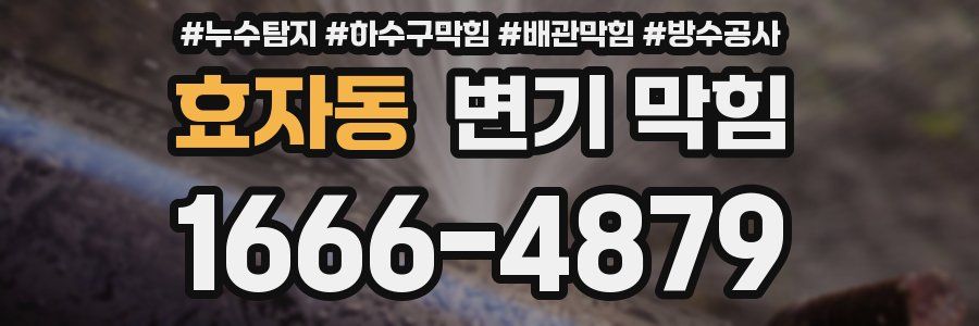 효자동 변기 막힘