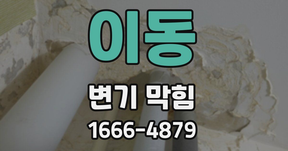 이동 변기 막힘