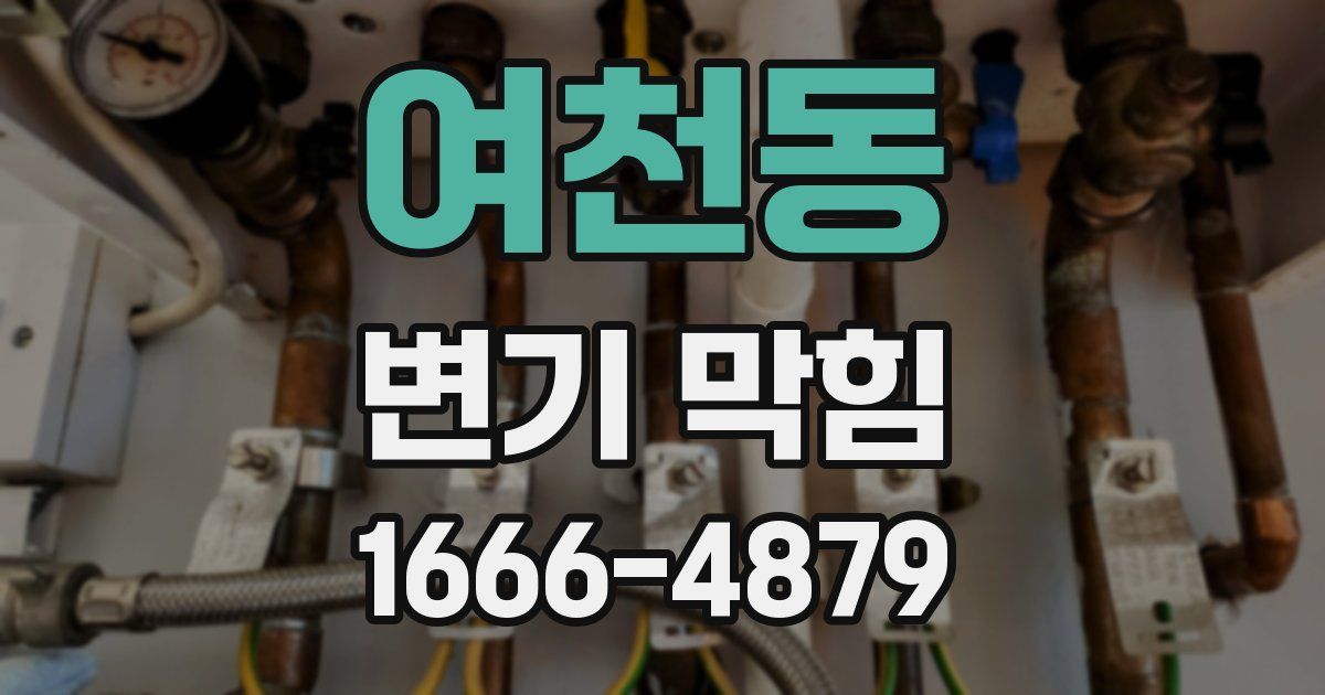 여천동 변기 막힘