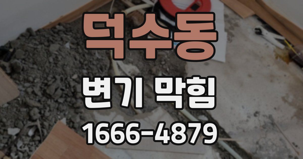 덕수동 변기 막힘