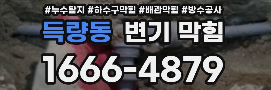 득량동 변기 막힘