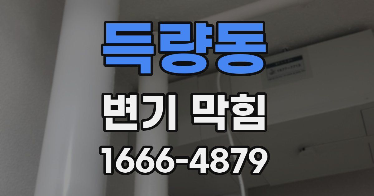 득량동 변기 막힘