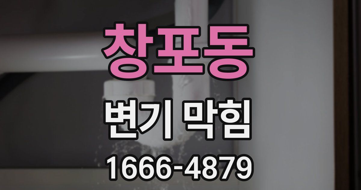 창포동 변기 막힘