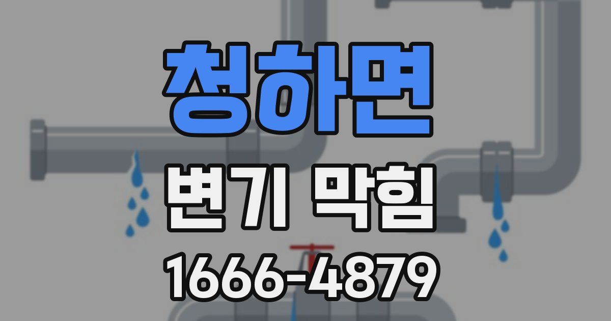 청하면 변기 막힘