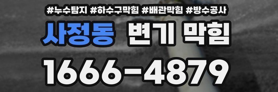 사정동 변기 막힘