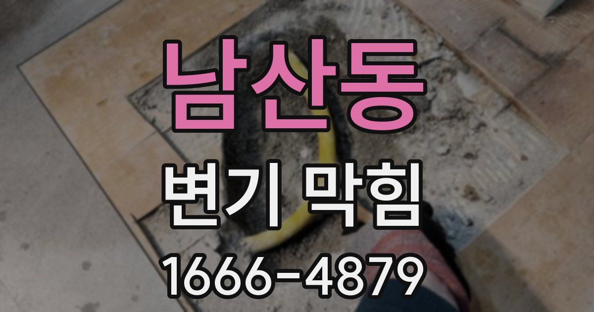 남산동 변기 막힘