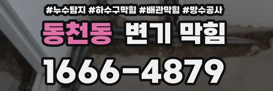 동천동 변기 막힘