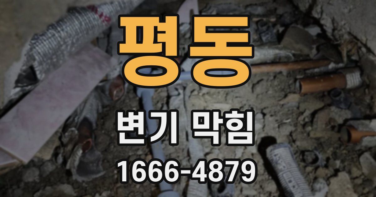 평동 변기 막힘