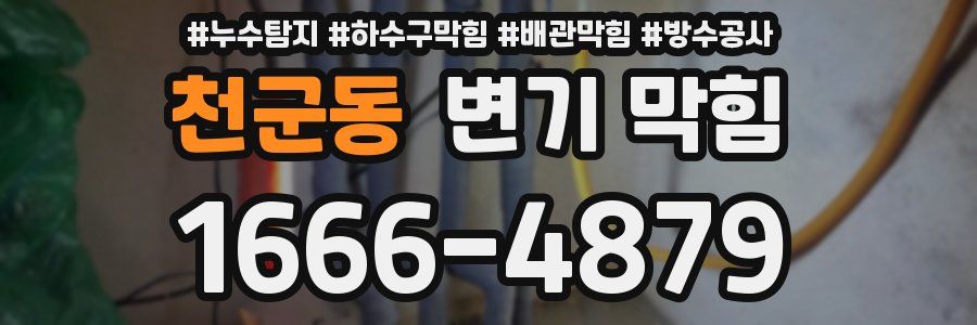 천군동 변기 막힘