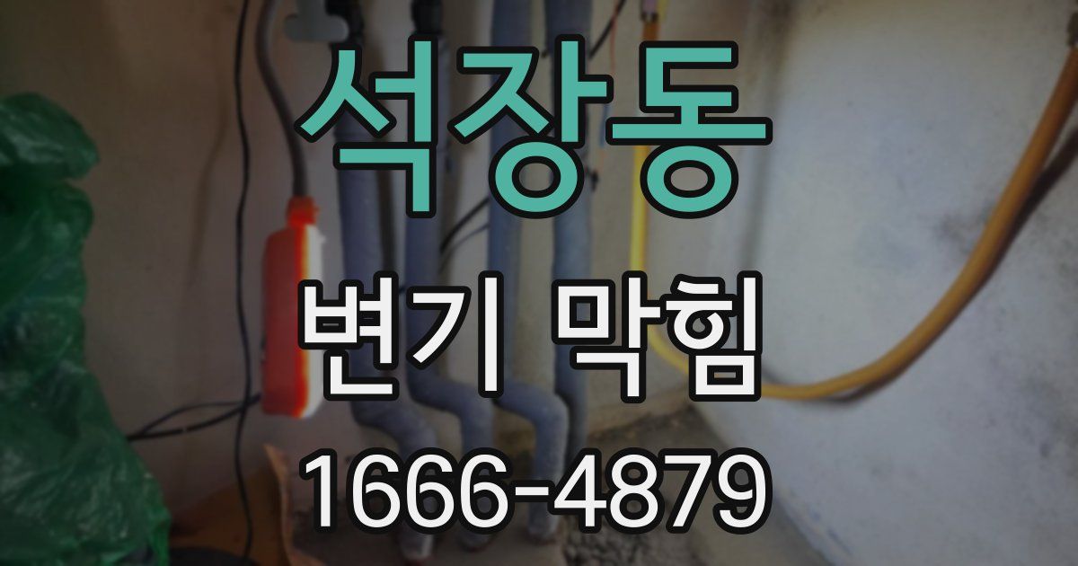 석장동 변기 막힘