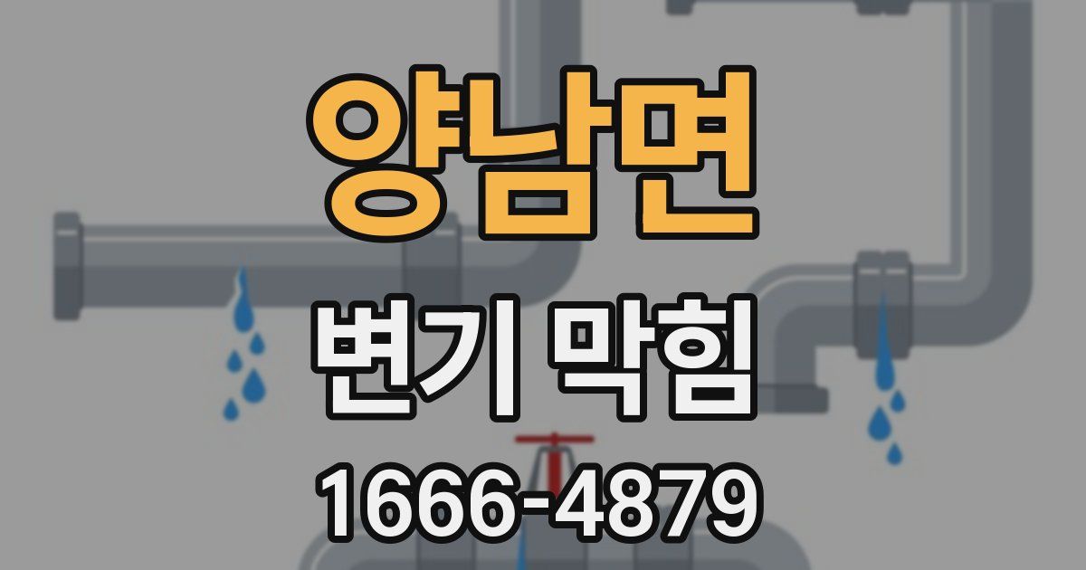 양남면 변기 막힘