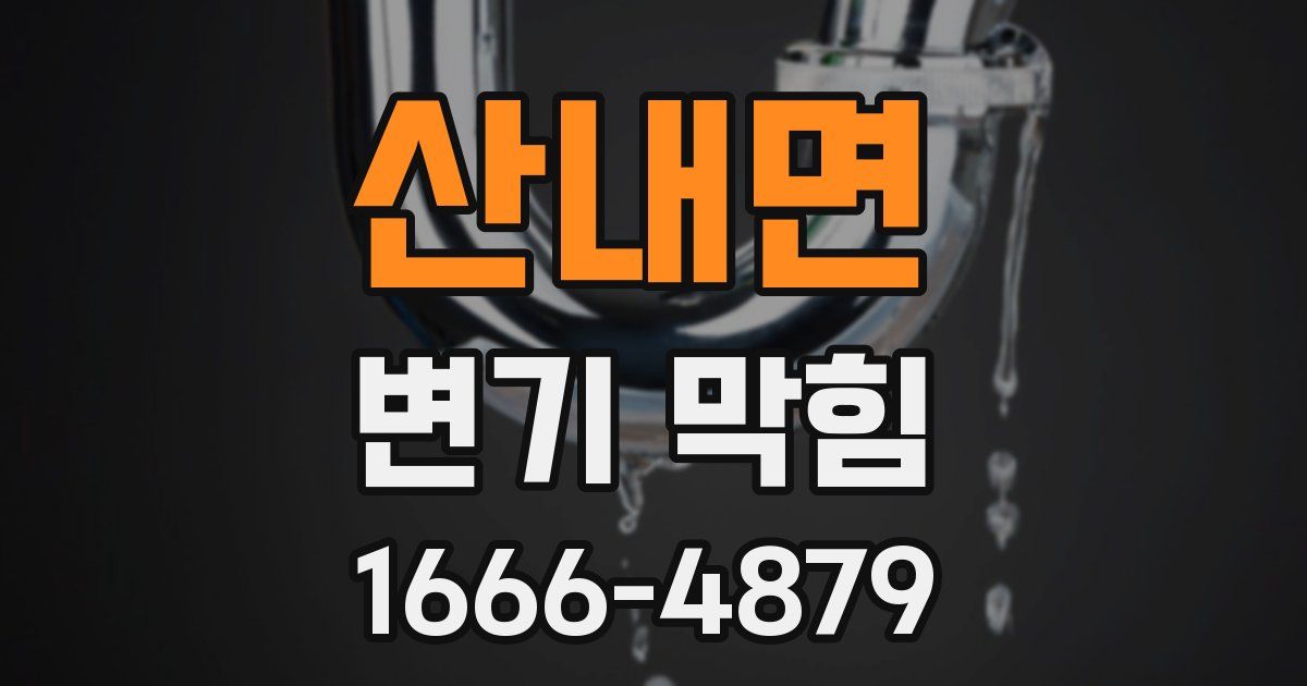 산내면 변기 막힘