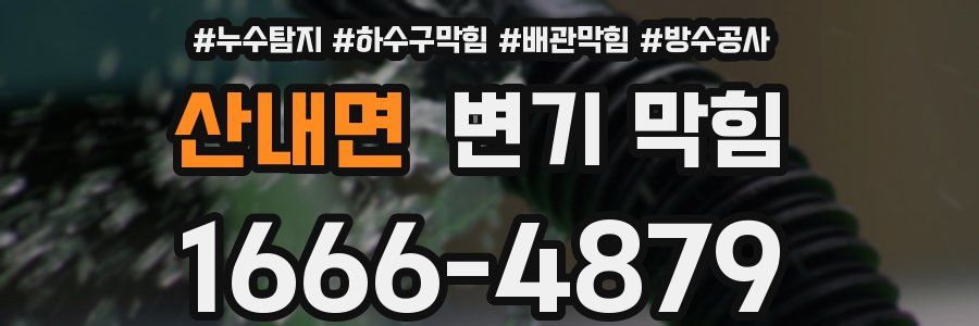 산내면 변기 막힘