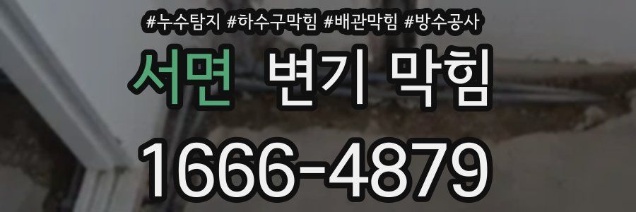 서면 변기 막힘