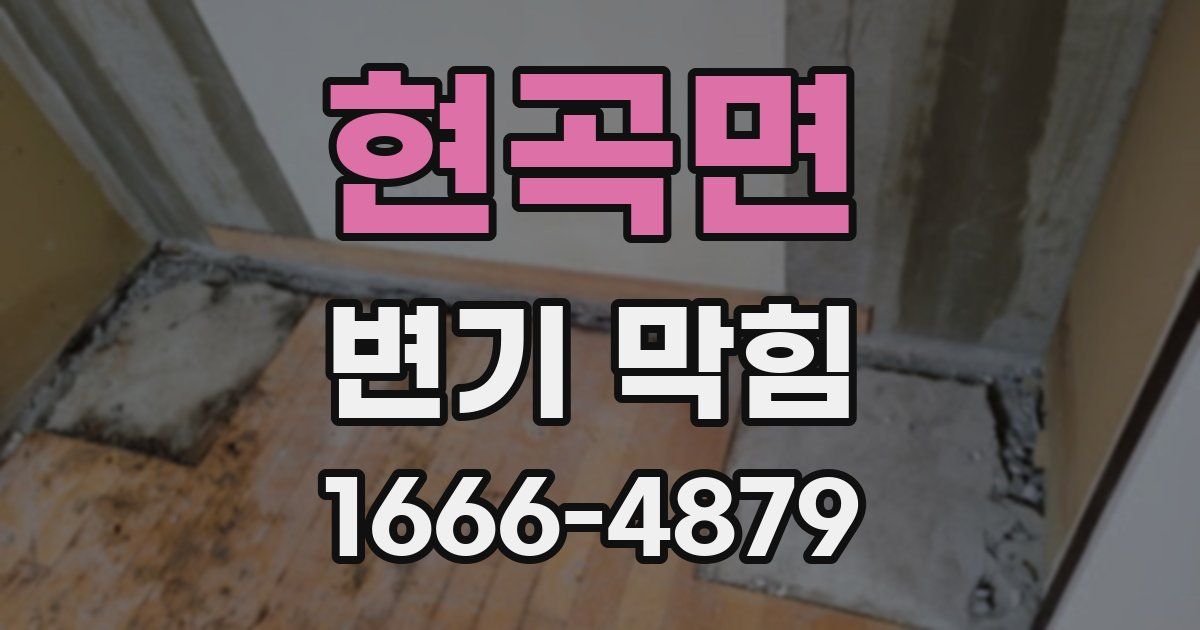 현곡면 변기 막힘
