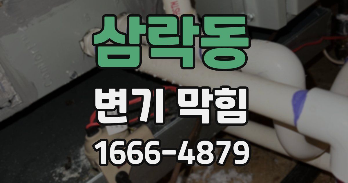 삼락동 변기 막힘