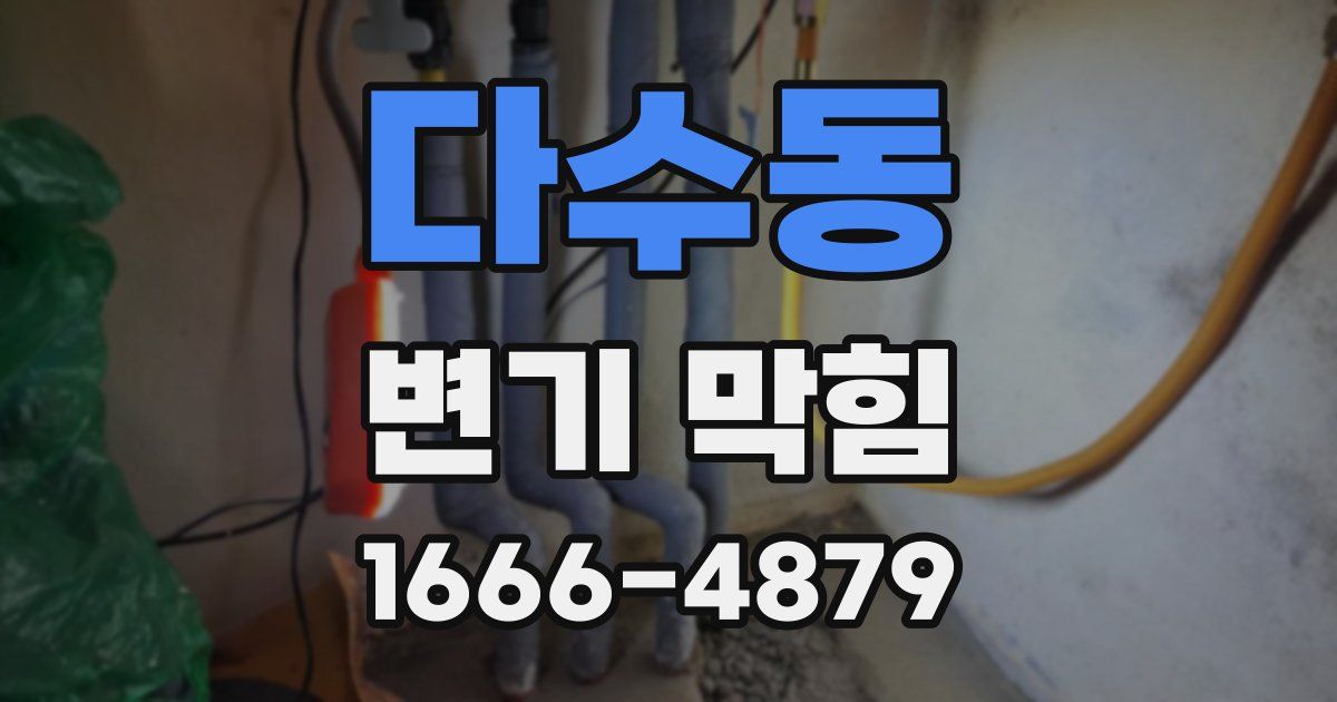 다수동 변기 막힘